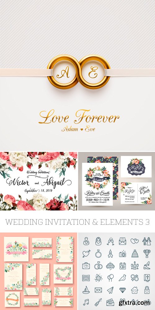 Amazing SS - Wedding Invitation &amp; Elements 3, 25xEPS