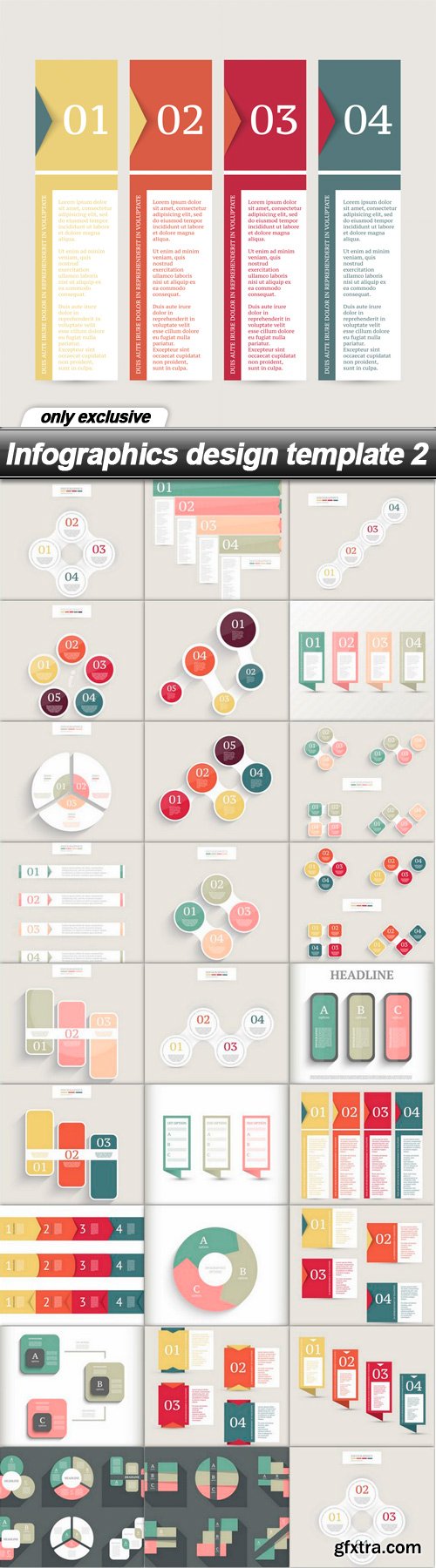 Infographics design template 2 - 26 EPS
