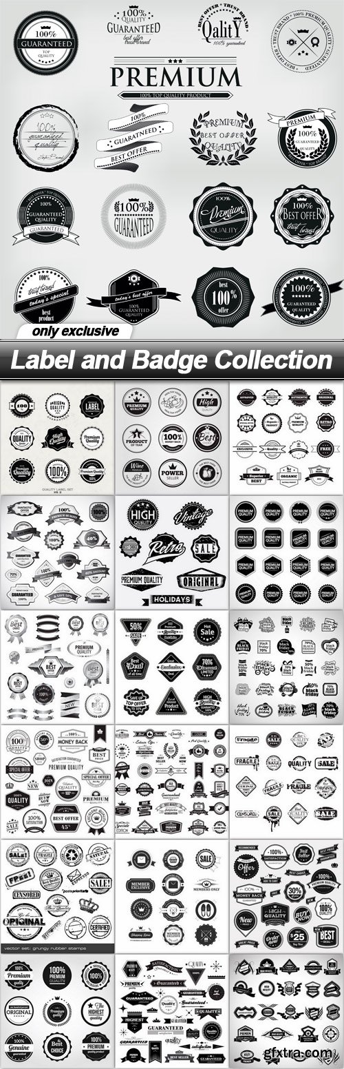 Label and Badge Collection - 19 EPS
