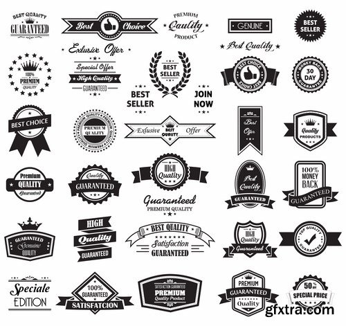 Label and Badge Collection - 19 EPS Label and Badge Collection - 19 EPS