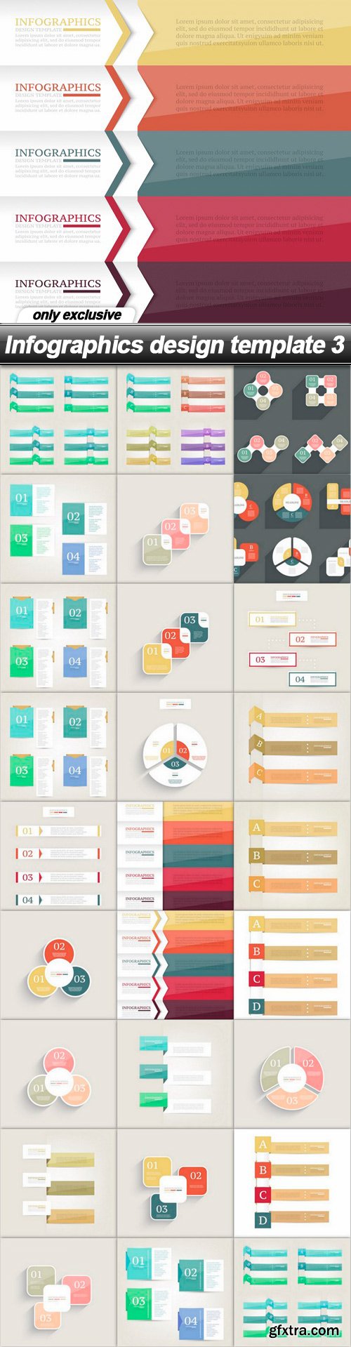 Infographics design template 3 - 26 EPS