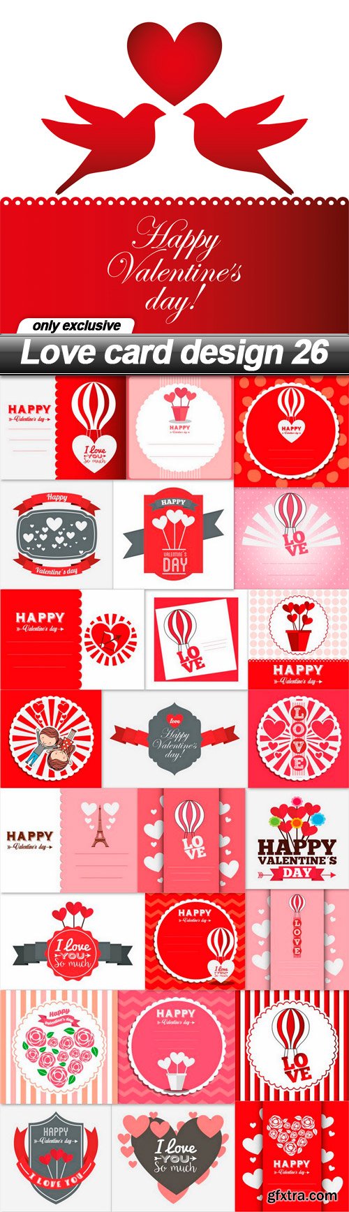 Love card design 26 - 25 EPS
