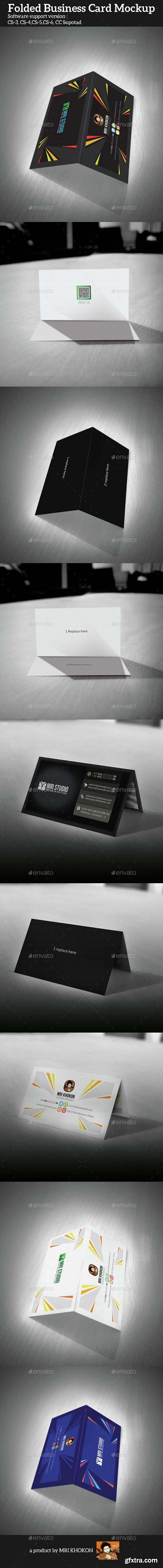 GR - Folded Business Card Mock-ups 14675469