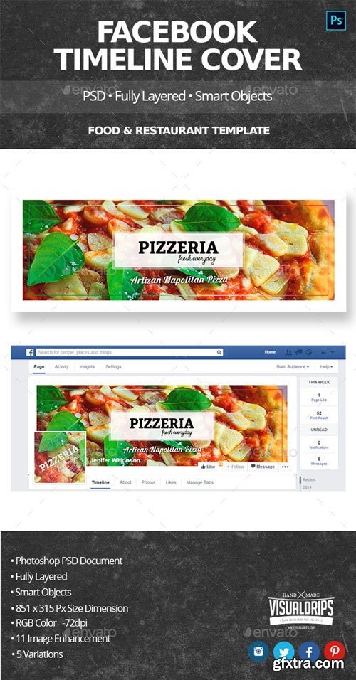 GR - Food & Restaurant Facebook Cover 14663613