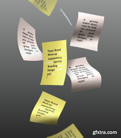 Gravity Psd Paper Mockup
