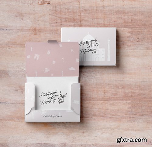 Psd Postcard Box Mockup Psd Postcard Box Mockup
