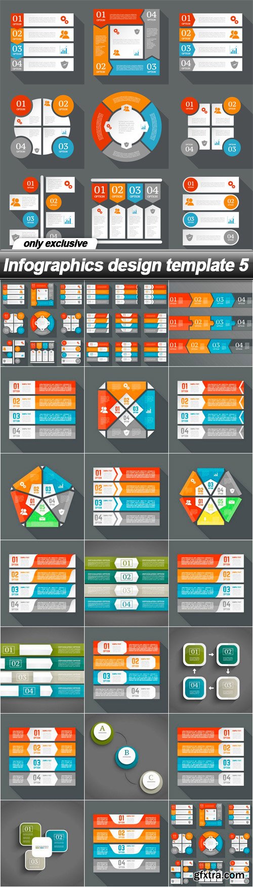 Infographics design template 5 - 20 EPS