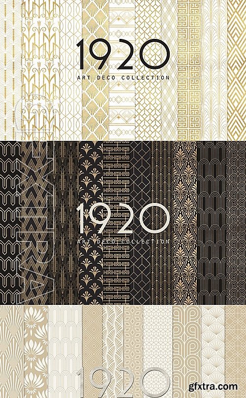 Art Deco Seamless Patterns Bundle 510277 Art Deco Seamless Patterns Bundle 510277
