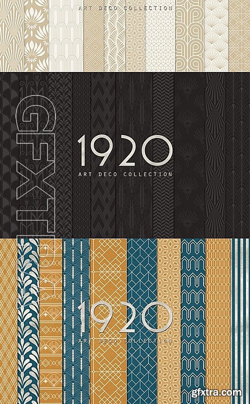 Art Deco Seamless Patterns Bundle 510277 Art Deco Seamless Patterns Bundle 510277