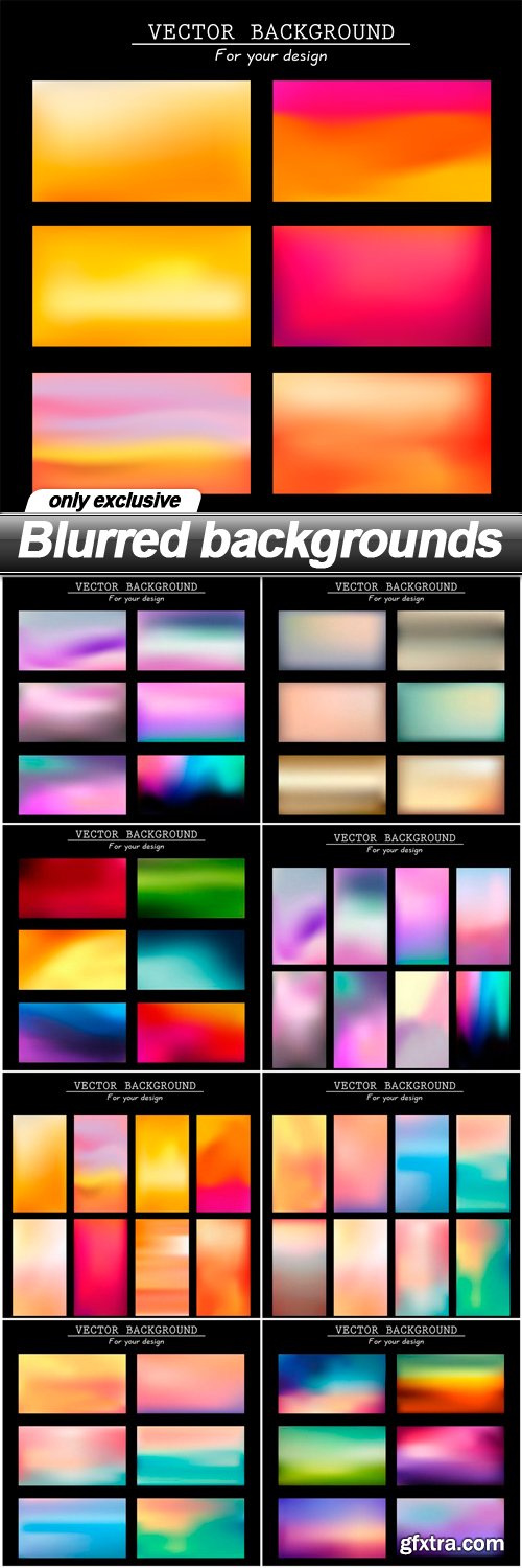 Blurred backgrounds - 9 EPS