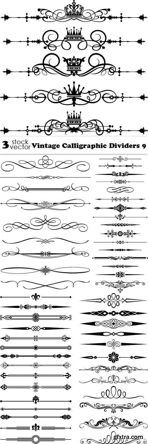 Vectors - Vintage Calligraphic Dividers 9