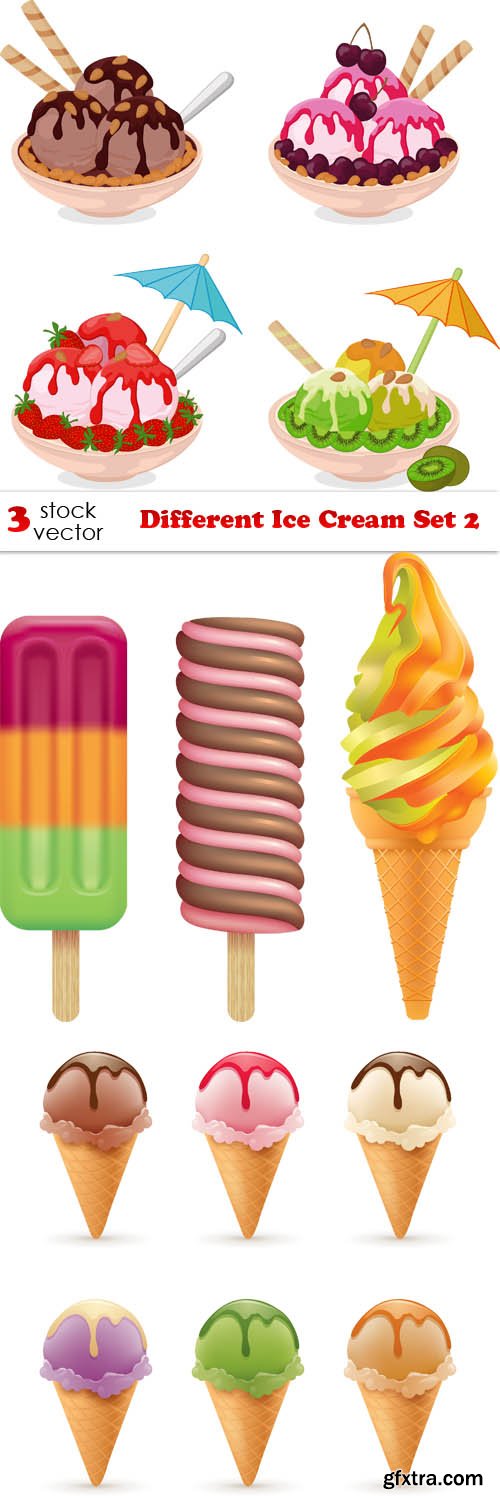 Vectors - Different Ice Cream Set 2