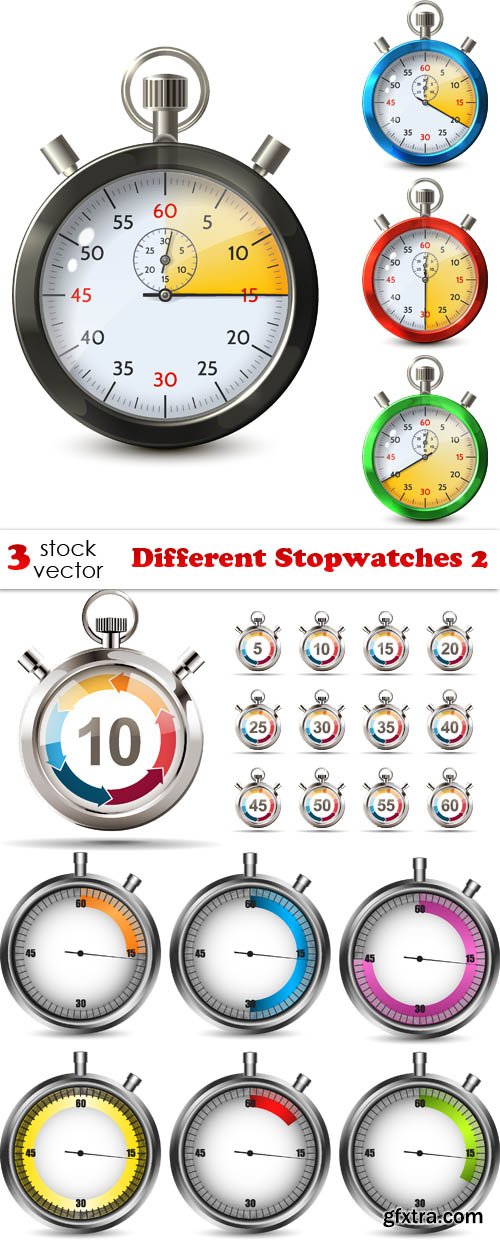Vectors - Different Stopwatches 2