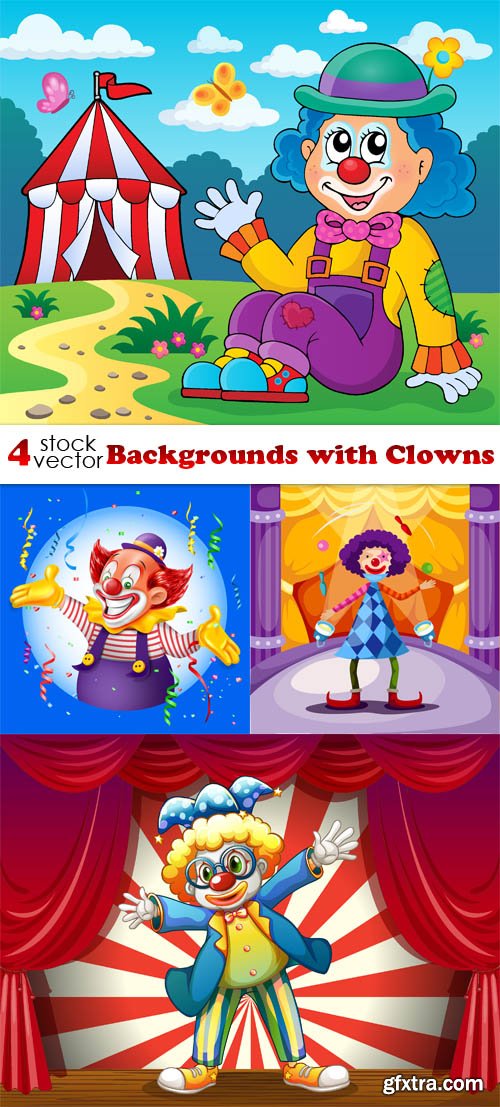 Vectors - Backgrounds with Clowns