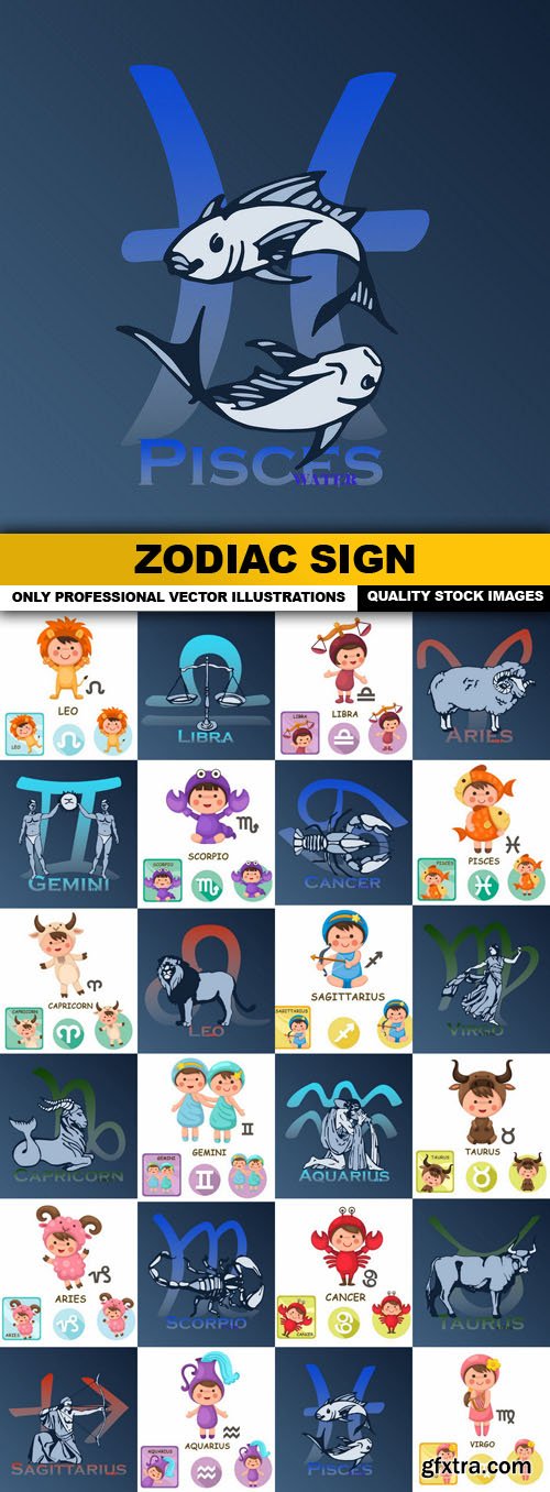 Zodiac Sign - 24 Vector
