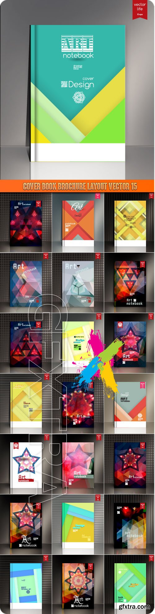 Cover book brochure layout vector 15