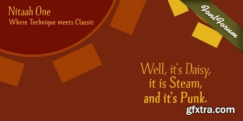 Nitaah One Font Family 4 Fonts $200