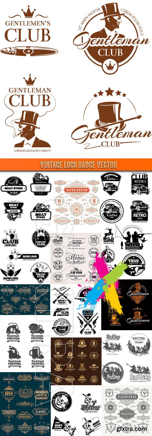 Vintage logo badge vector