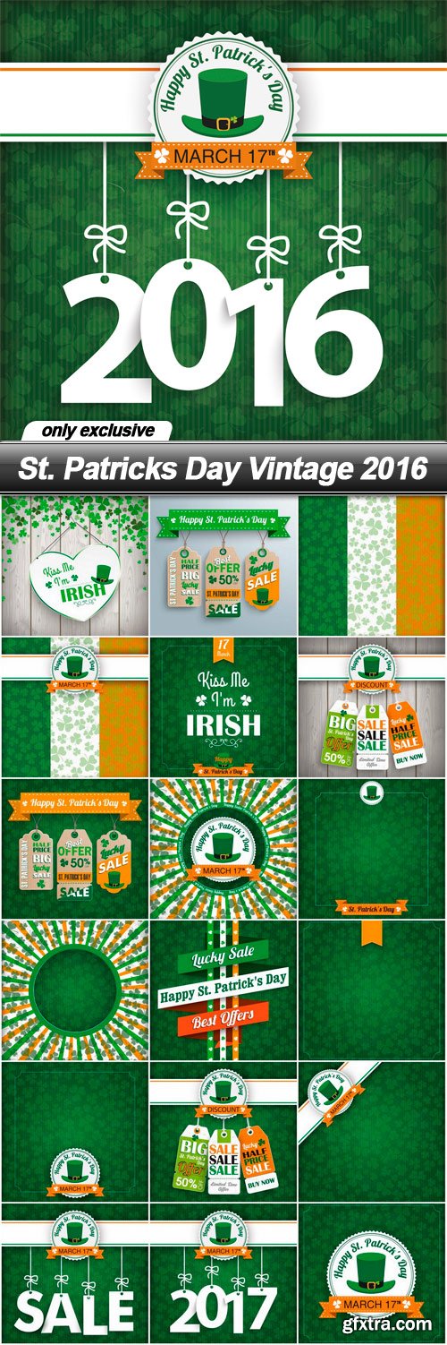 St. Patricks Day Vintage 2016 - 19 EPS