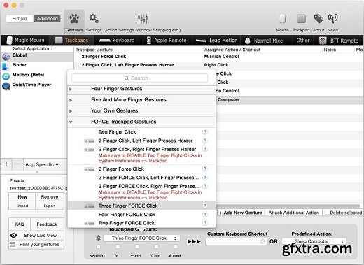 BetterTouchTool 1.54 (Mac OS X)