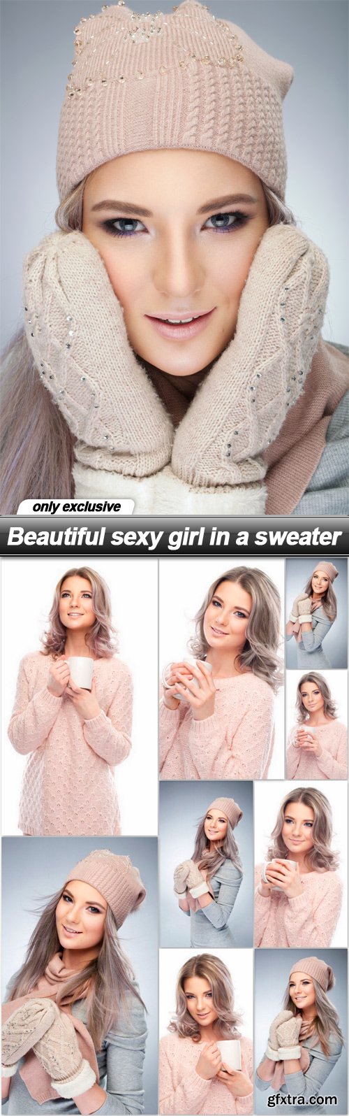 Beautiful sexy girl in a sweater - 10 UHQ JPEG