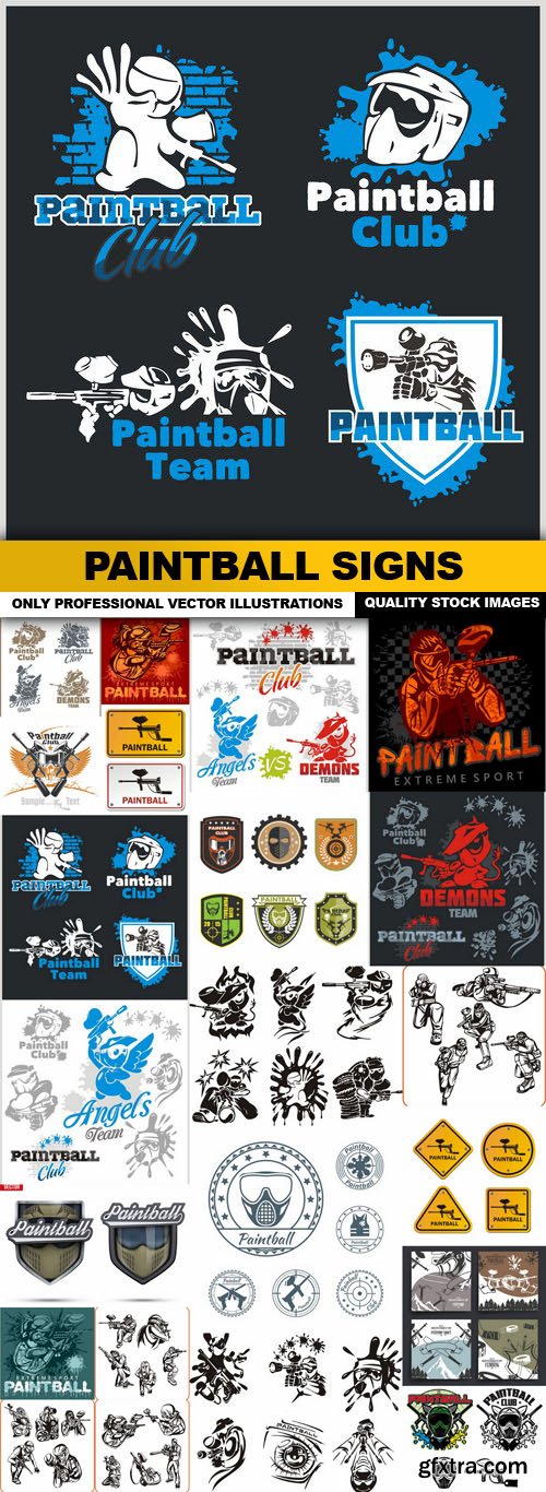Paintball Signs - 22 Vector