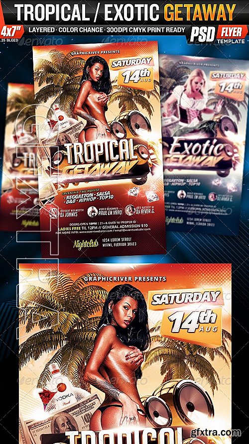 GraphicRiver - Tropical Exotic Getaway Flyer Template 2731639