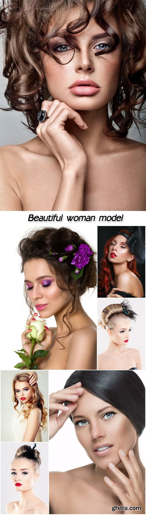 Beautiful woman model with professional makeup