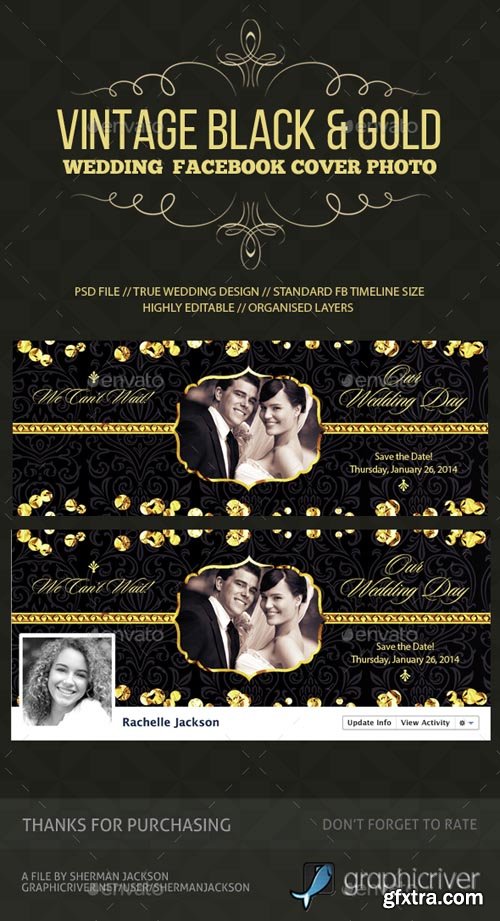 GR - Wedding/Save the Date Facebook Cover Photo 14695631