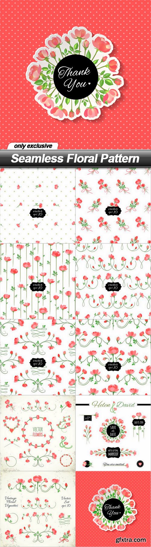 Seamless Floral Pattern - 10 EPS