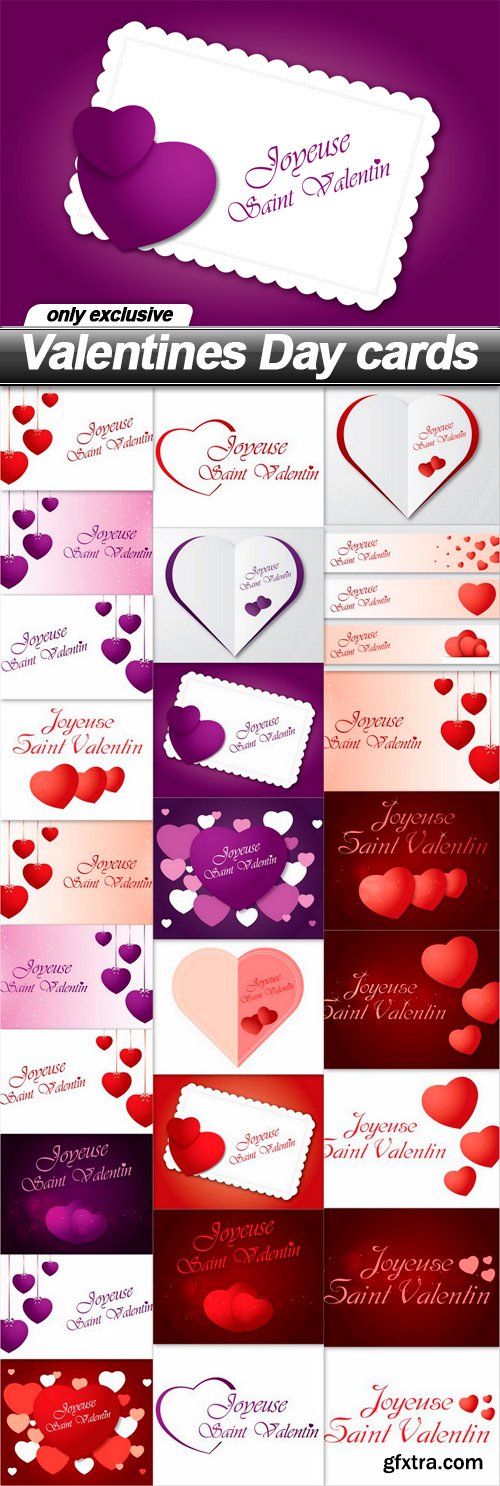 Valentines Day cards - 26 EPS