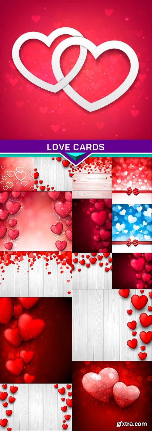 Love cards 15x EPS