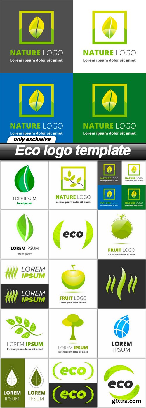 Eco logo template - 15 EPS