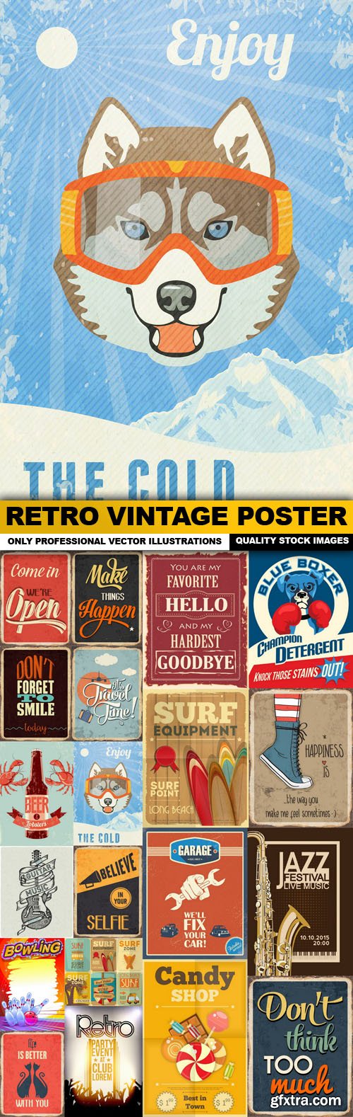 Retro Vintage Poster - 20 Vector