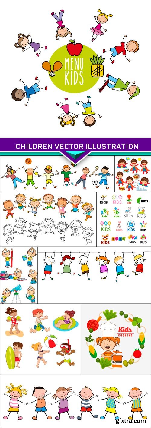 Children vector illustration 10x EPS