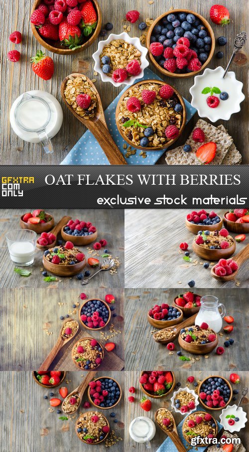 Oat Flakes with Berries - 6 UHQ JPEG