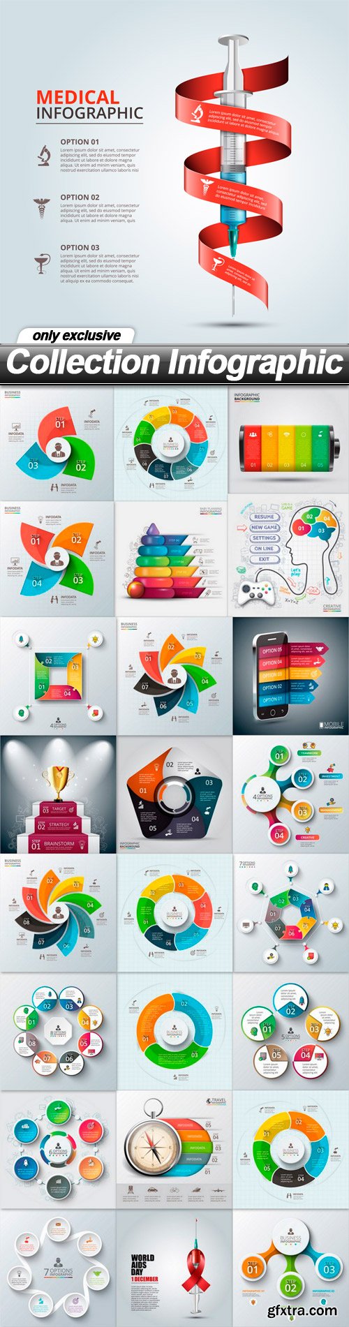 Collection Infographic 1, 25xEPS
