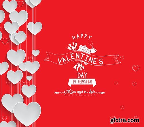 St. Valentine's Day, Hearts, Love 9 - 27xEPS
