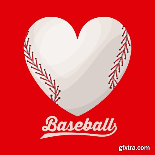 Collection of picture vector logo baseball sports 25 EPS