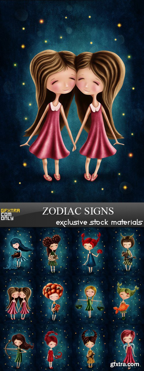 Zodiac Signs  - 12 UHQ JPEG