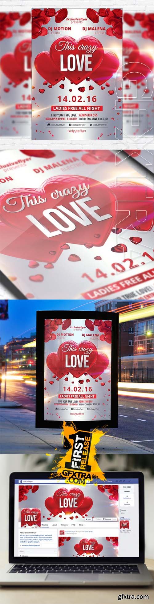 This Crazy Love &ndash; Flyer Template + Facebook Cover