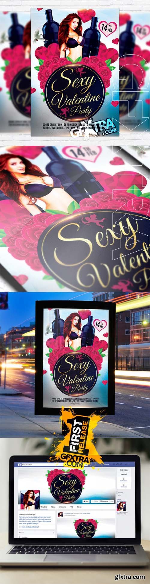 Sexy Valentine – Flyer Template + Facebook Cover