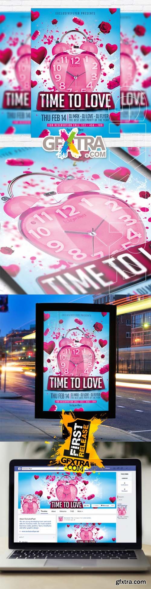 Time to Love &ndash; Flyer Template + Facebook Cover