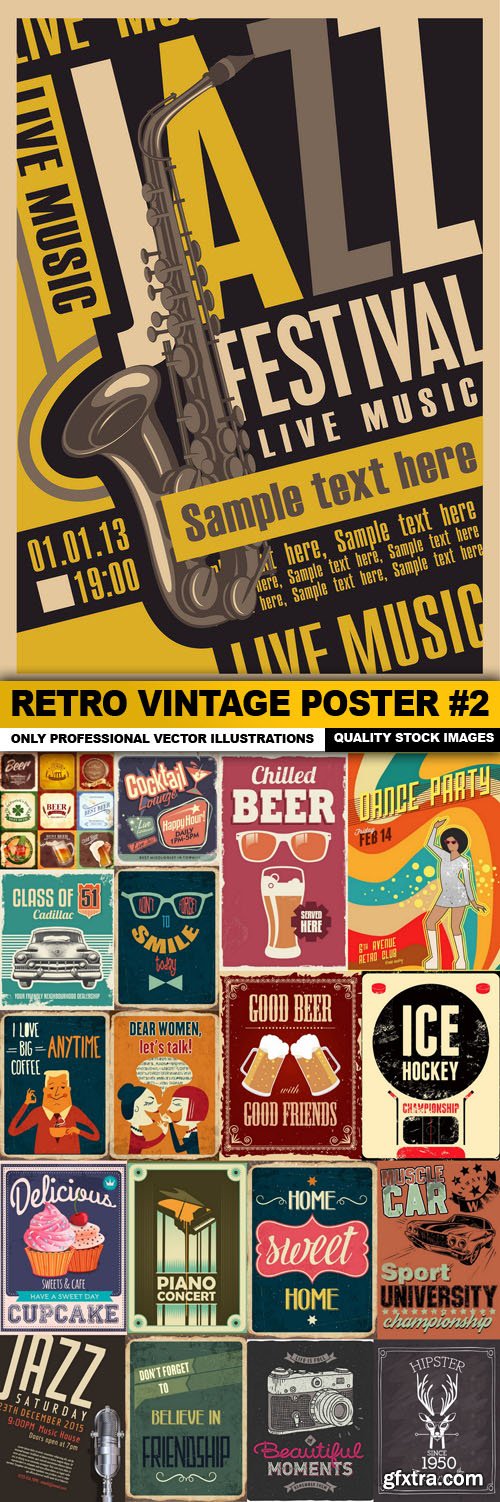 Retro Vintage Poster #2 - 20 Vector