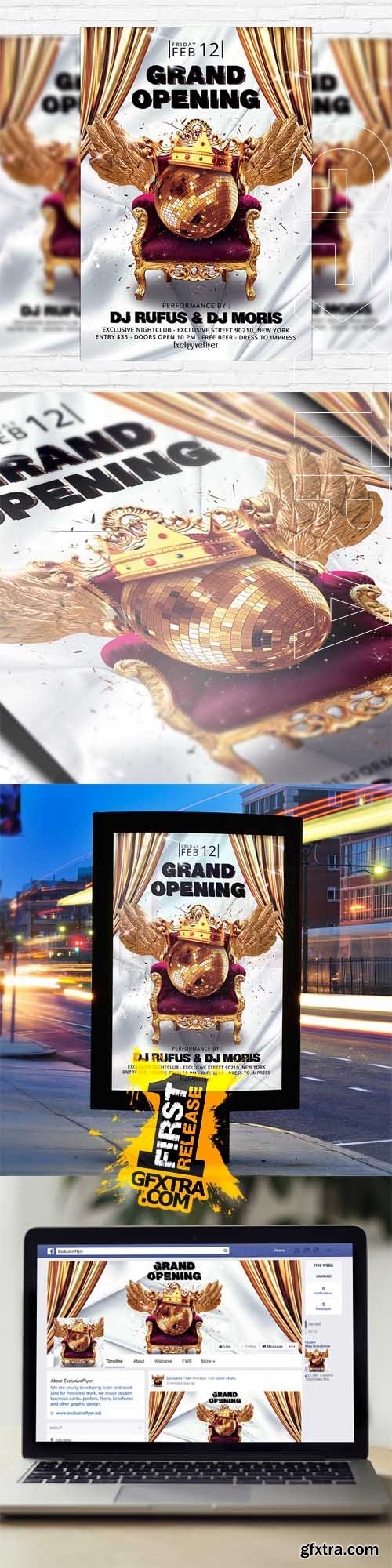 Grand Opening – Flyer Template + Facebook Cover Grand Opening – Flyer Template + Facebook Cover