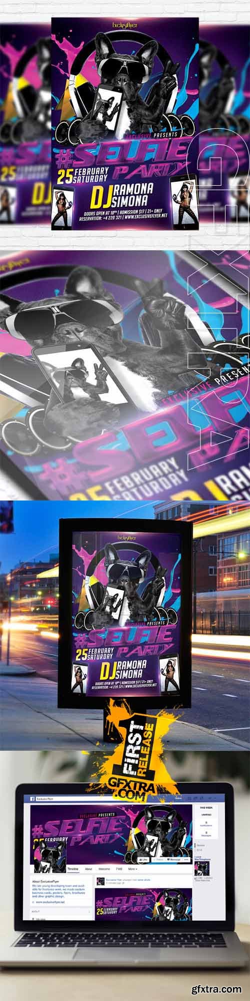 Selfie Party – Flyer Template + Facebook Cover Selfie Party – Flyer Template + Facebook Cover