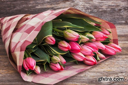 Bouquets of tulips
