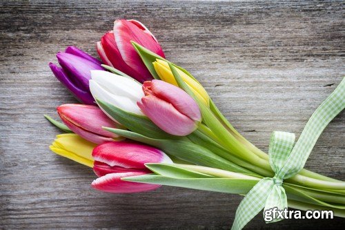 Bouquets of tulips
