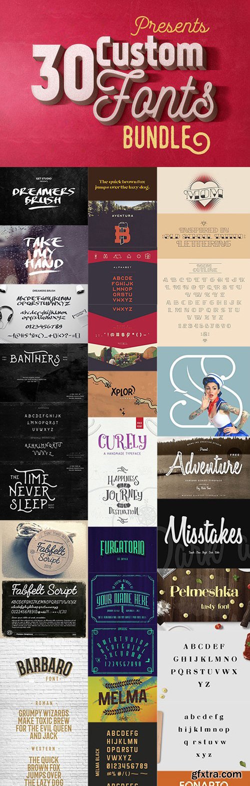 30 Custom Fonts 30 Custom Fonts