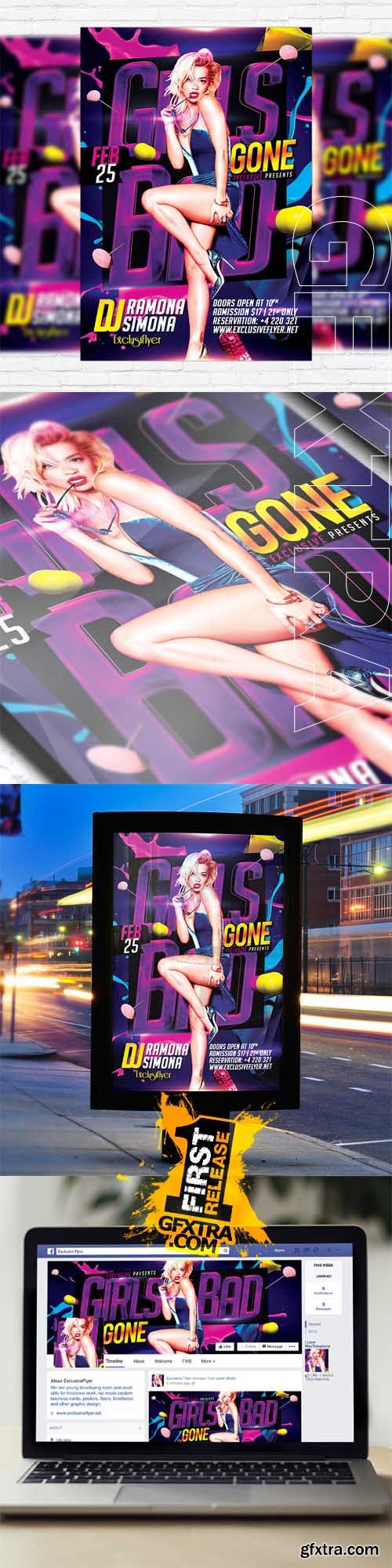 Girls Gone Bad &ndash; Flyer Template + Facebook Cover